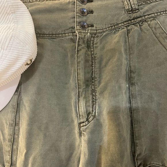 Free People Olive Green baggy pant style! - Picture 2 of 6